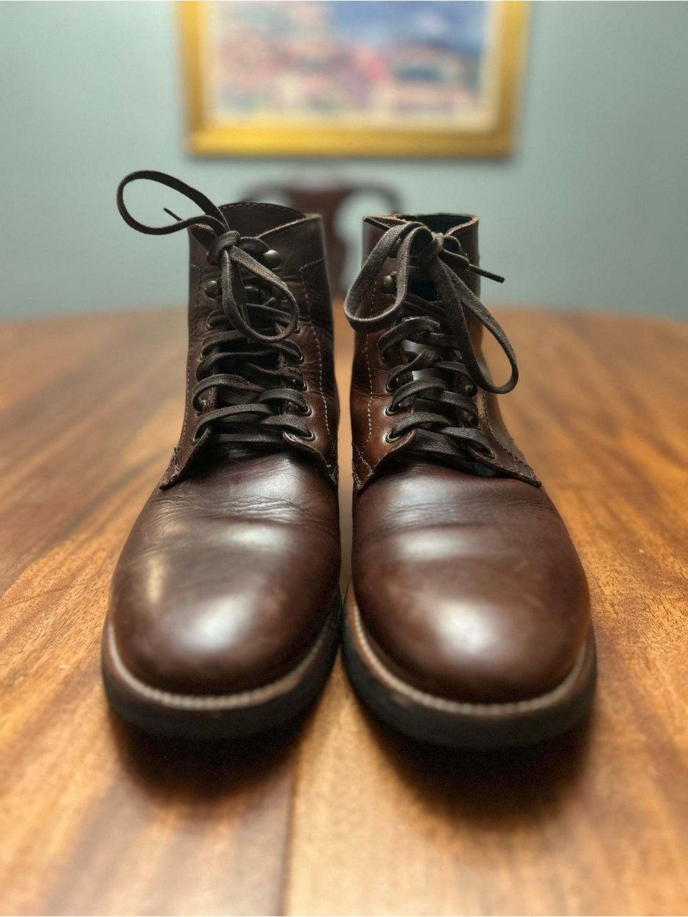 Thursday Boot Company Dark Brown Leather Lace-Up Boots